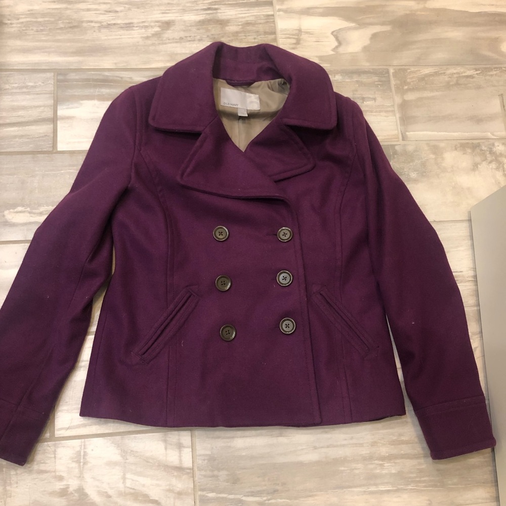 Purple pea coat